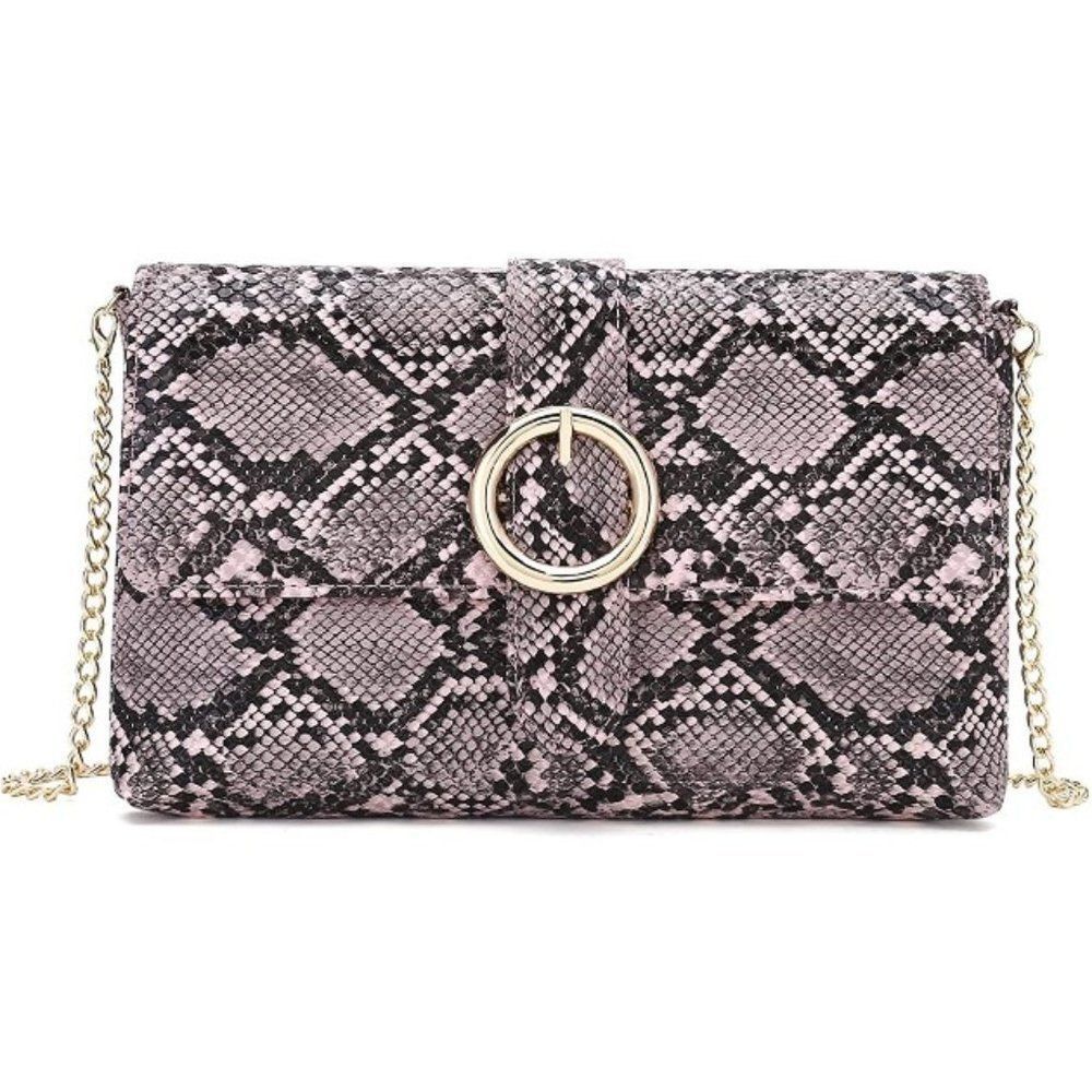 Clutch Purse with Wrist Strap PU, Pink